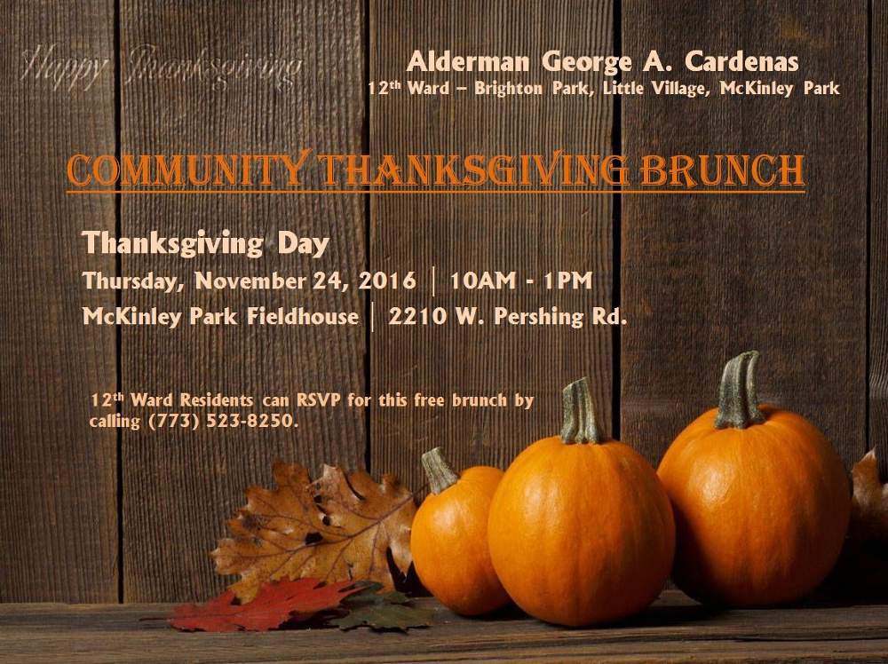 Community Thanksgiving Brunch Poster November 2016