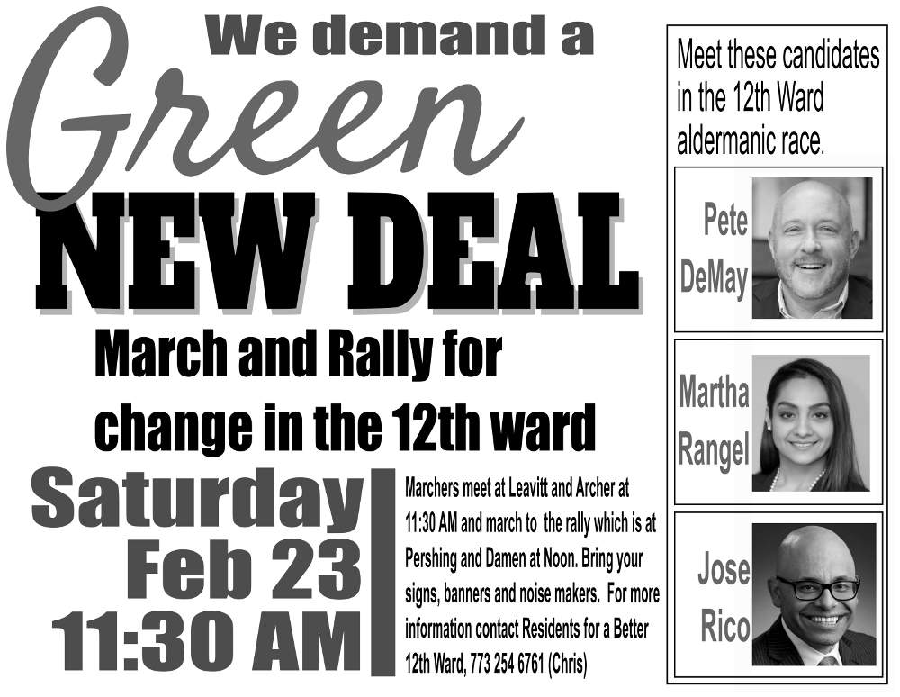 Green New Deal March Rally poster eng 20190223