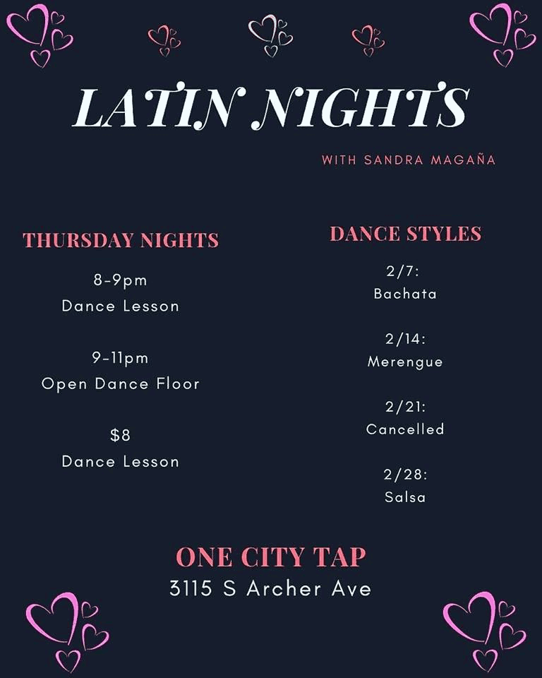 Latin Nights Sandra Magana One City Tap poster
