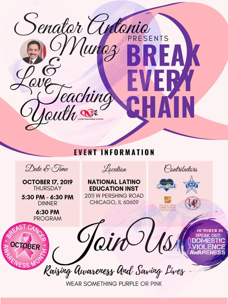 Break Every Chain National Latino Education Institute 20191017 poster forweb