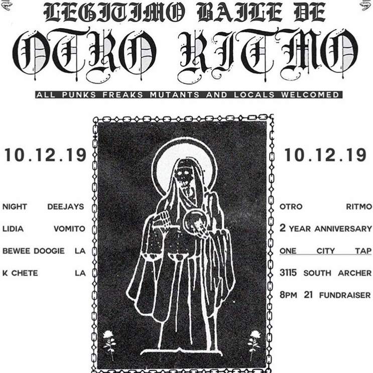 Otro Ritmo South Side Punk Night 2 year anniversary 20191012 poster