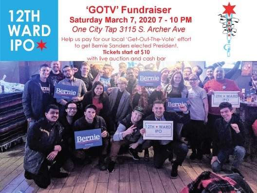 12th Ward IPO GOTV fundraiser One City Tap 20200307 poster forweb