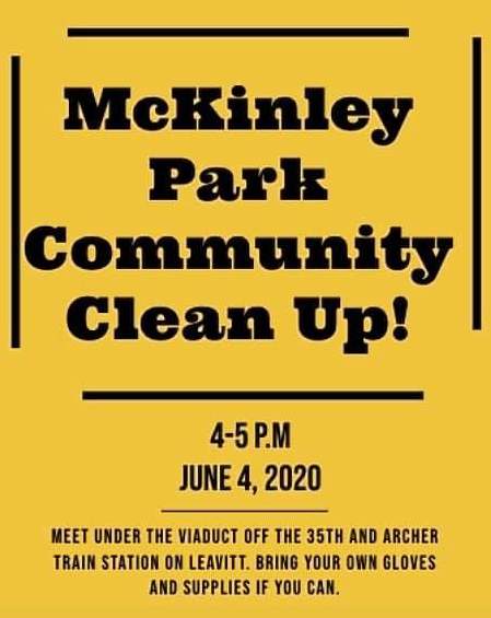 McKinley Park Community Cleanup poster 20200605
