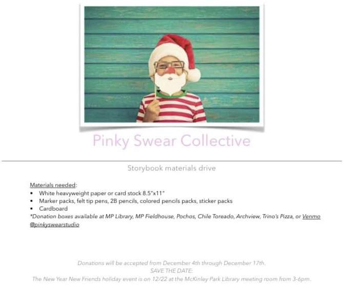 Community Holiday Social Pinkie Swear Collective drive 20211222