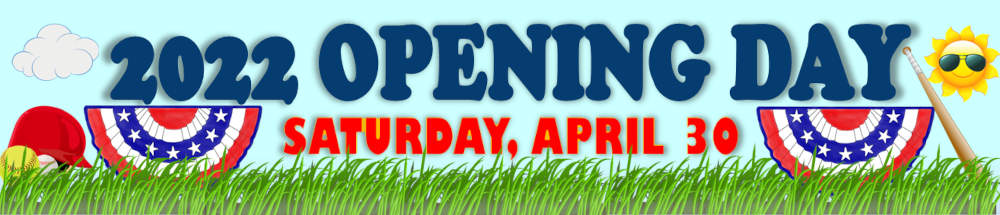 Omega Delta Youth Baseball League Opening Day 2022 banner