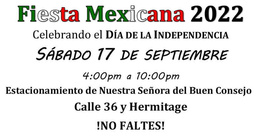 Mexican Fiesta Blessed Sacrament Parish poster 20220917 es