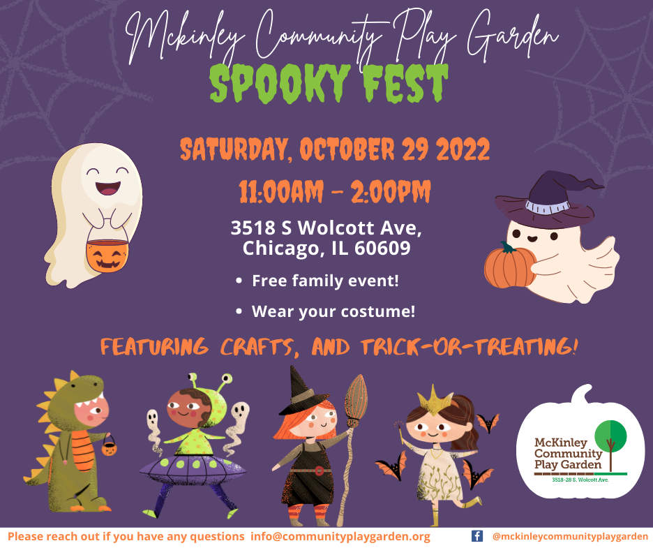 McKinley Community Play Garden Spooky Fest poster 20221029 en