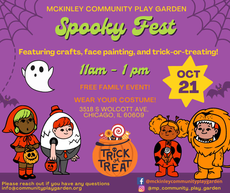Spooky Fest McKinley Community Play Garden poster 20231021