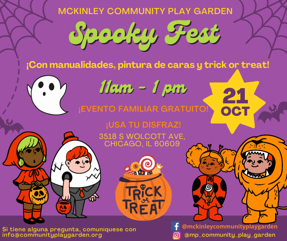 Spooky Fest McKinley Community Play Garden poster 20231021 es