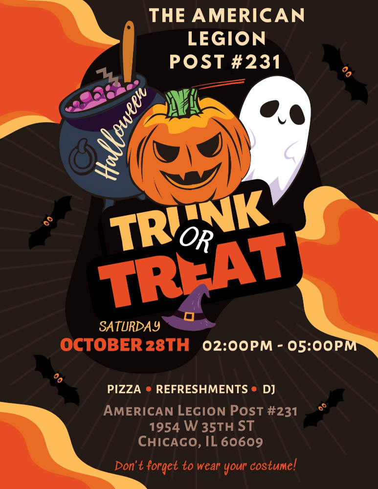 Trunk or Treat William McKinley American Legion Post 231 poster 20231028