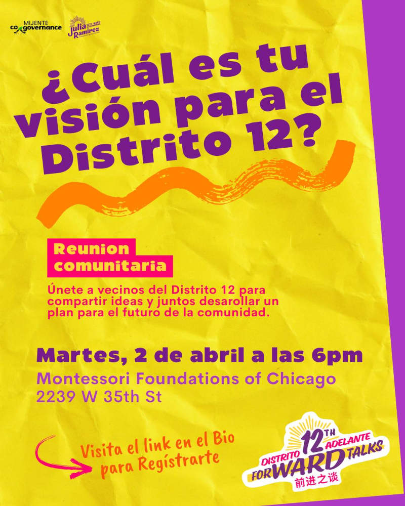 12th Ward Community Listening Session poster 20240402 es