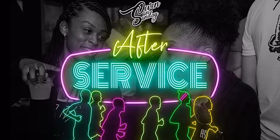After Service Seven on Sunday Run Club Marz Community Brewing Co poster 20240829