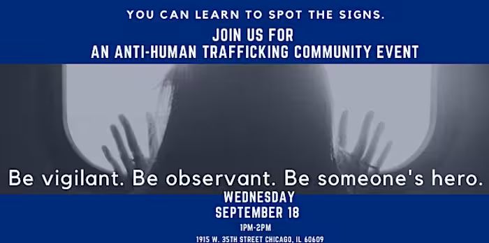 Human Trafficking Community Awareness poster 20240918