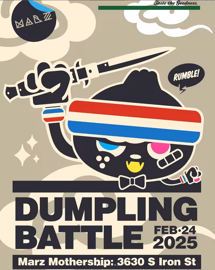 Dumpling Battle Marz Community Brewing Co poster 20250224