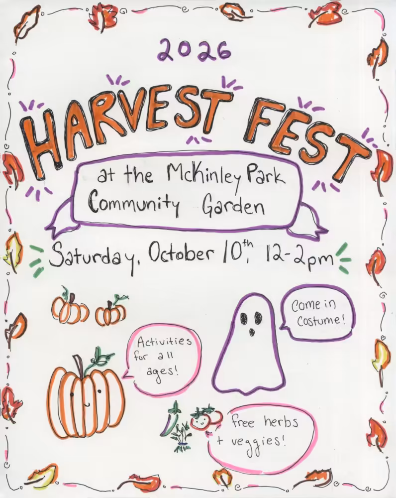 Harvest Fest McKinley Park Community Garden poster 20261010