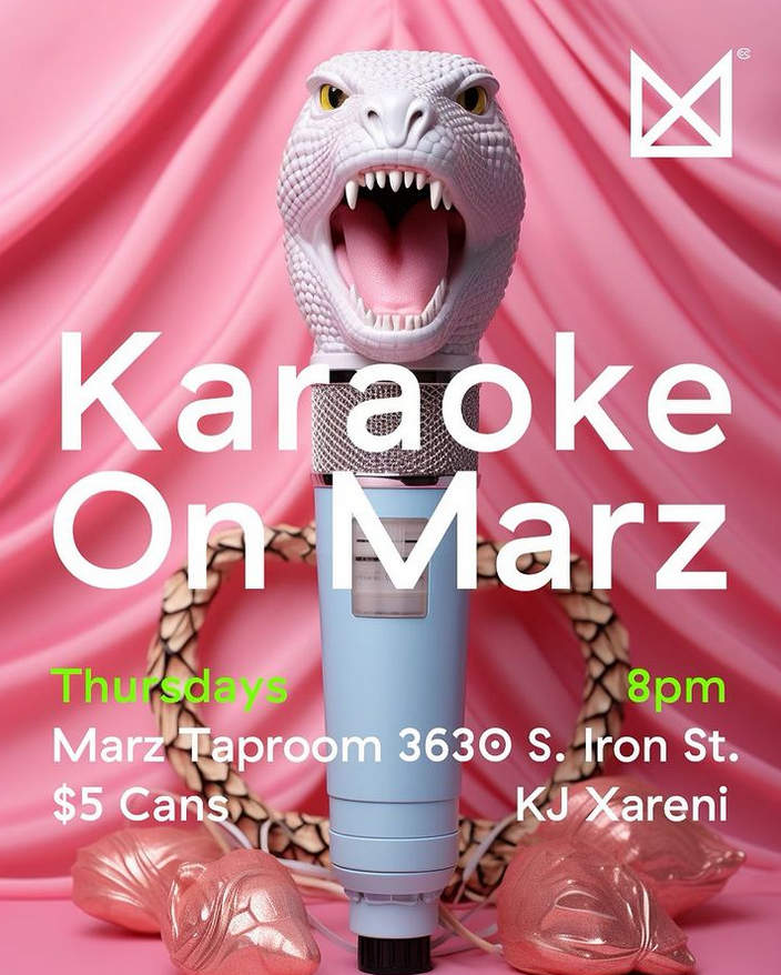 Karaoke on Marz Marz Community Brewing Co poster