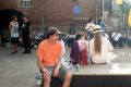 Marshfield Courts Rehab attendees on benches 20190713