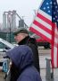 McKinley Park Green New Deal March Rally flag asphalt plant 20190223