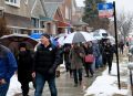 McKinley Park Green New Deal March Rally marching on Damen 20190223