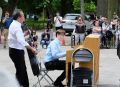 Yo Yo Ma McKinley Park 20190621 Yo Yo Ma Ben Serwer performing2