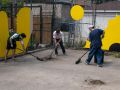 Marshfield Courts Rehab sweeping 20190713