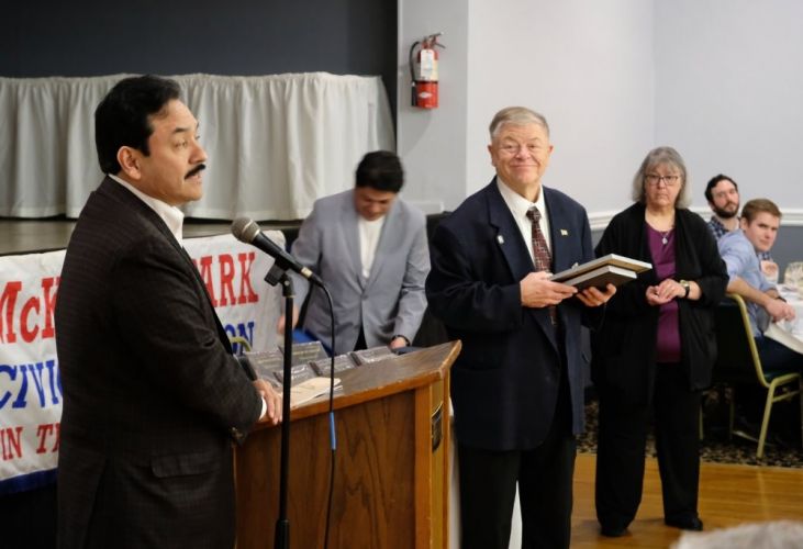 McKinley Park Civic Association Banquet 20200308 Tony Munoz Roy Pletsch Sue Pletsch