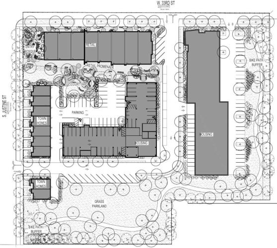 3301 s justine st site map rendering