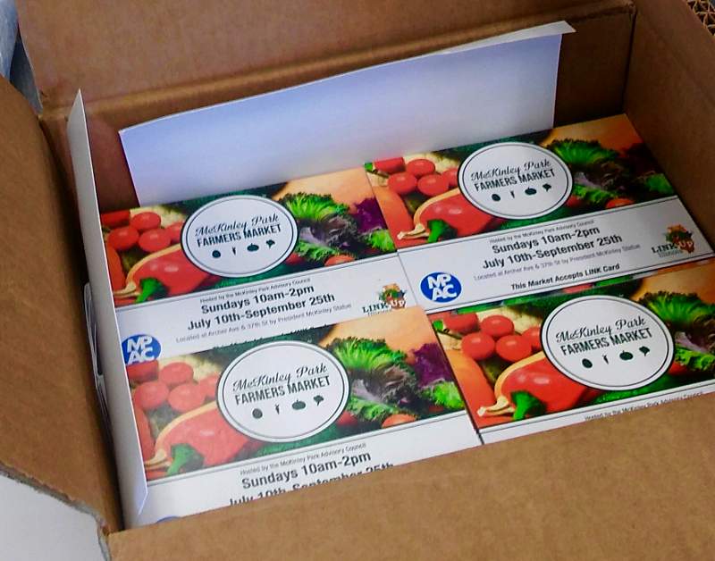 Neighbors and local businesses can also help by promoting the market and distributing flyers.