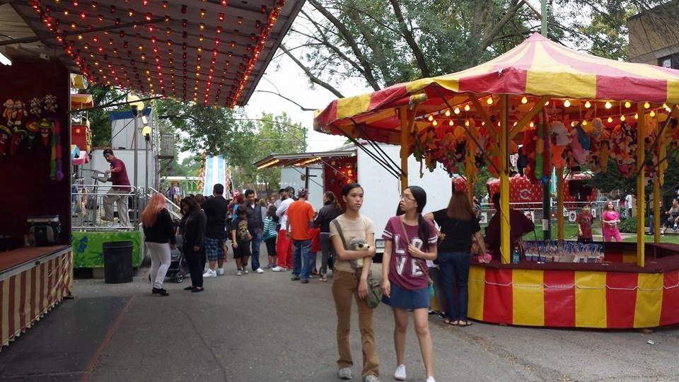 Attendees enjoy the midway a past Blessed Sacrament Parish Carnival.