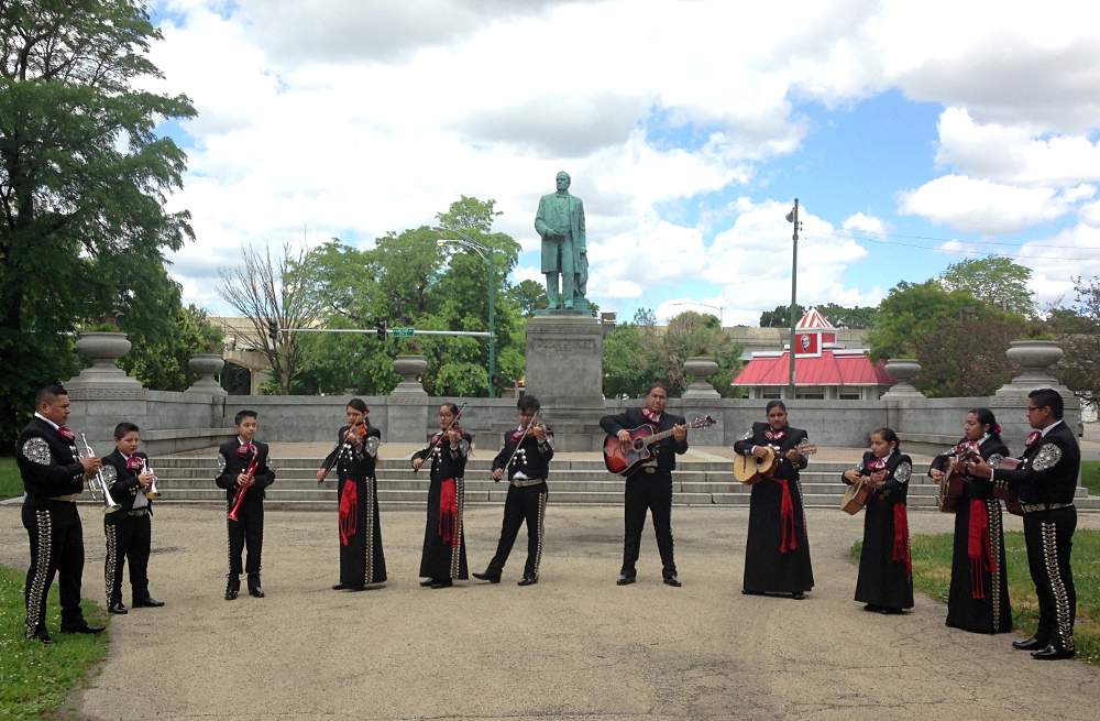 The Mariachi Tradicion Juvenil group performs in 2017 at McKinley Park's Summer Concert Series.