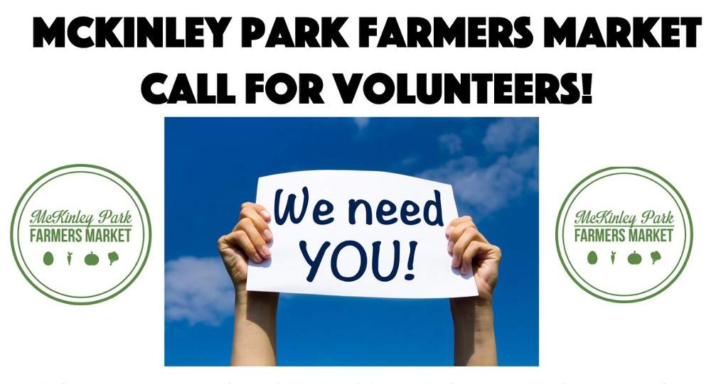 McKinley Park Farmers Market voluteering poster