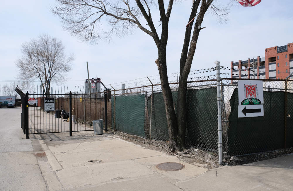The entrance to MAT Asphalt lies at 2033 W. Pershing Road, Chicago.