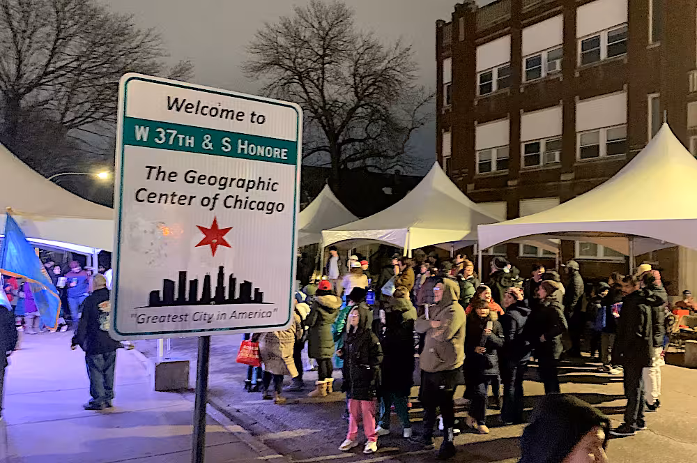 Chicagoans celebrate the 188th anniversary of the city's founding at Chicago's Birthday Party on March 4, 2025, at the geographic center of Chicago.