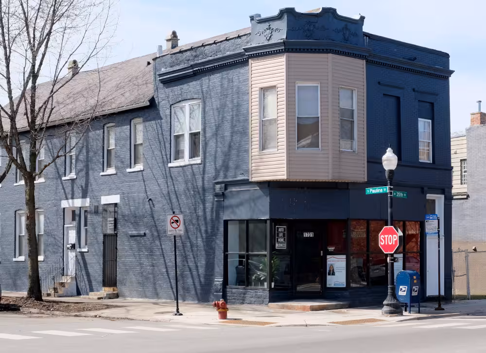 The building at West 35th and South Paulina streets was a leading set for the "Deli Boys" TV show.