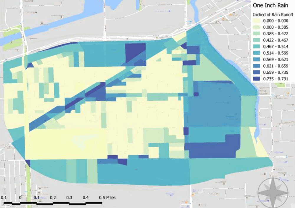 McKinley Park Existing Conditions Report Runoff From 1 inch Rain Events