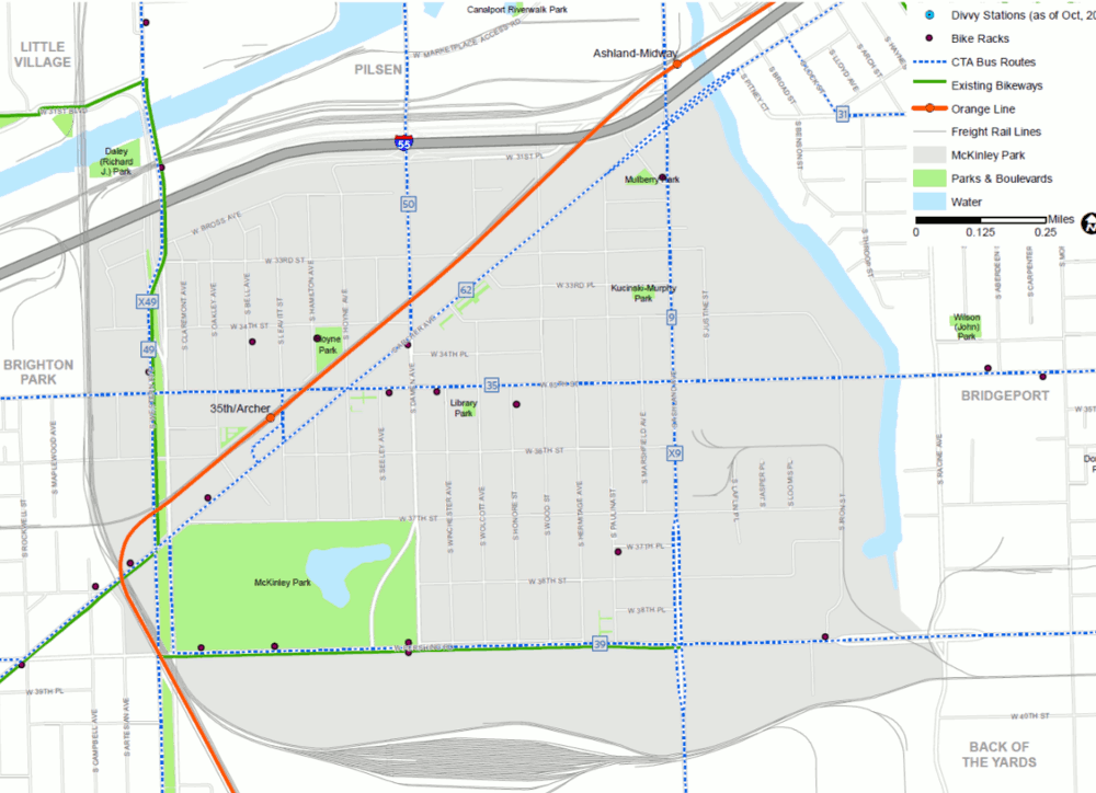 McKinley Park Existing Conditions Report Transportation Map